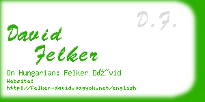 david felker business card